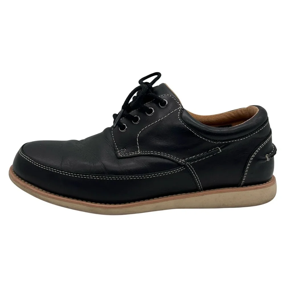Hawkins Traveller Ice Tech Leather Shoes Mens 7 Black Waterproof Casual Dress‎